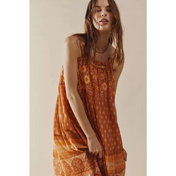 NWOT Spell & the Gypsy Utopia Strappy Sundress Cinnamon Size Small - Picture 4 of 13